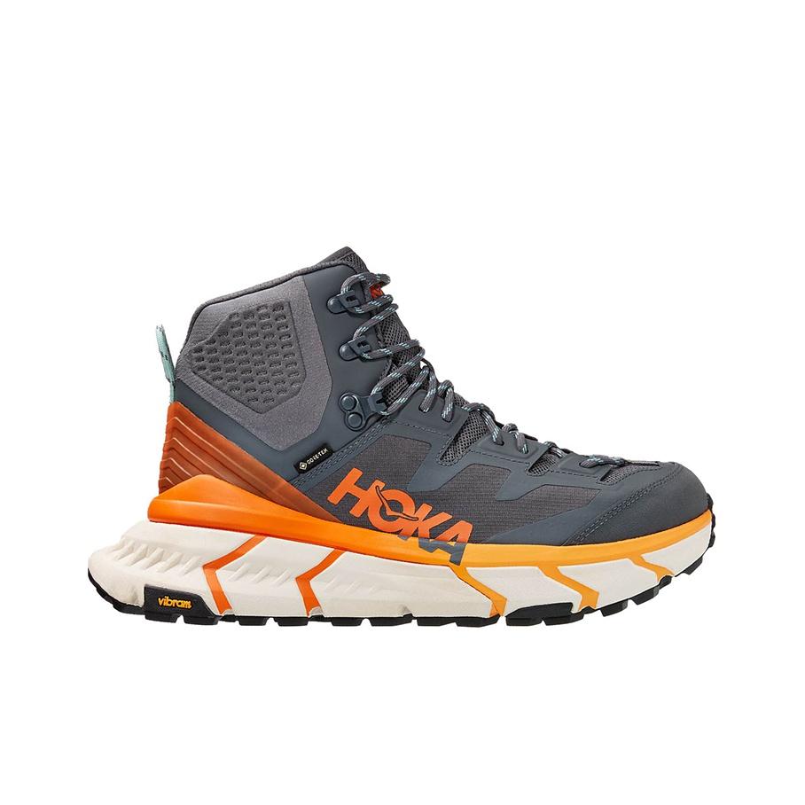 HOKA TenNine Hike GORE-TEX Castlerock Persimmon Men Sneakers Grey Persimmon-Orange 1113510-CPOR