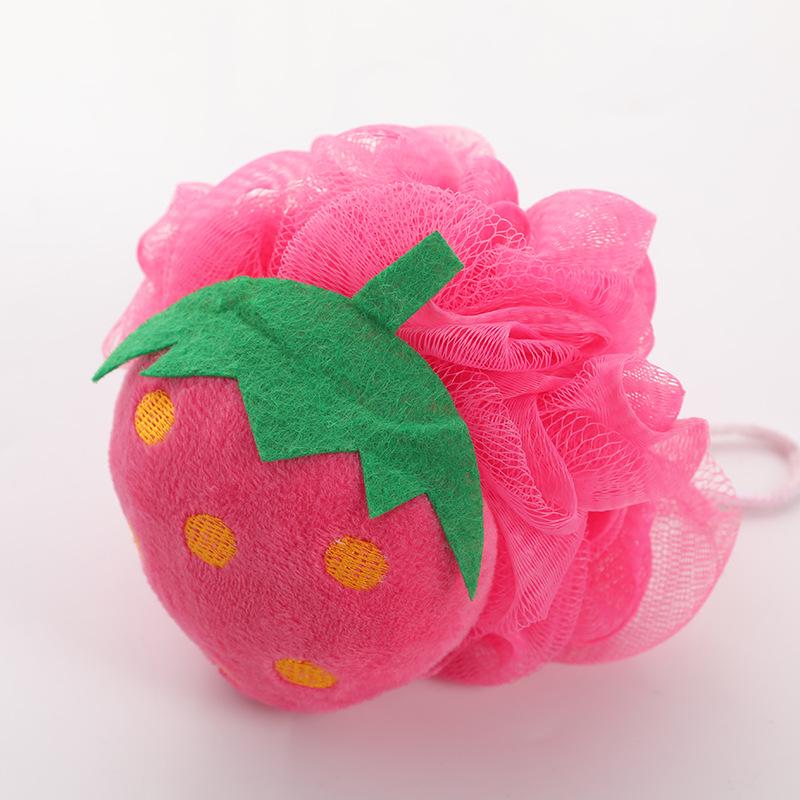 Creative Fruit Bath Flower: Cartoon Bath Ball & Foaming Net Scrubber
