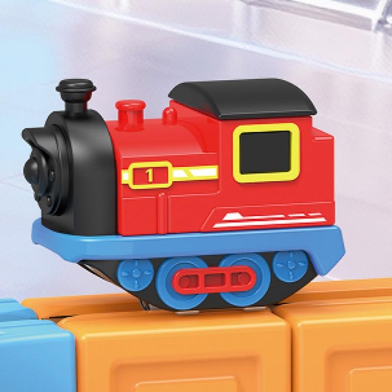 1 Stück Wiederaufladbarer Magnetischer Zug für Kinder für Magnetische Schiene Elektrischer Motorisierter Motor Pädagogisches Bauenspielzeug Zubehör