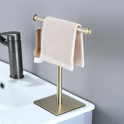Movable Free-Standing Hand Towel Holder Paper Towel Holder 304 Black Bath Towel Stand Bathroom Towel Hanger Vanities Countertop