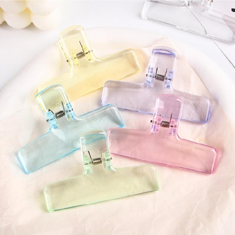 10Pcs Clear Acrylic Paper Clip Paper Clamp for Food Bag Photo Drawing Board Acrylic Paper Clip for Home Kitchen Office