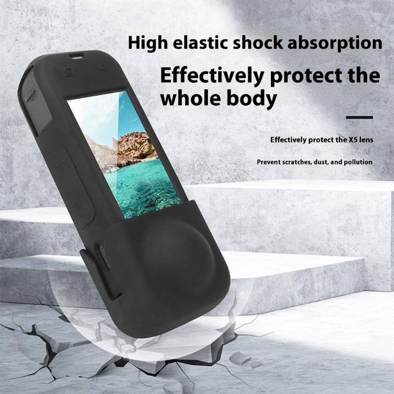Shockproof Action Camera Protector With Precise Cutout Waterproof Fingerprint Resistant Silicone Sleeve