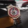 Men Mechanical Watch Automatic Luxury Rotating Plate Dial Wristwatch Man Casual Waterproof Luminous Clock