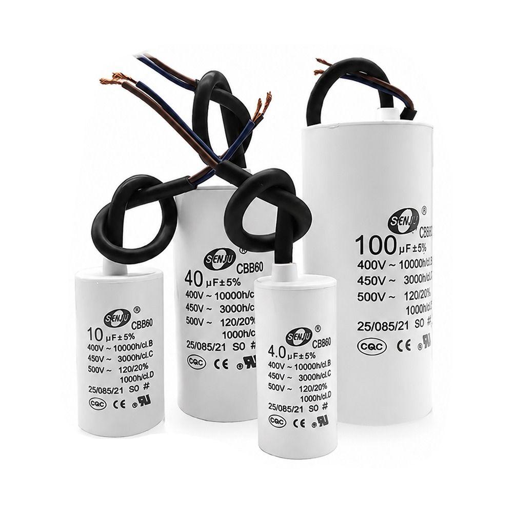 Capacitor de Partida para Motor 450V Capacitor Redondo para Bomba d'Água Capacitor Confiável para Máquina de Lavar