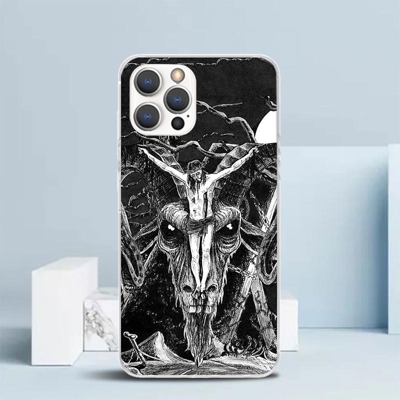 Satanic Goat Satan Devil Phone Case For IPhone 16 17 Air 16E 15 14 Plus 13 Mini 12 11 Pro Max 7 8 + SE 2020 Soft TPU Back Cover