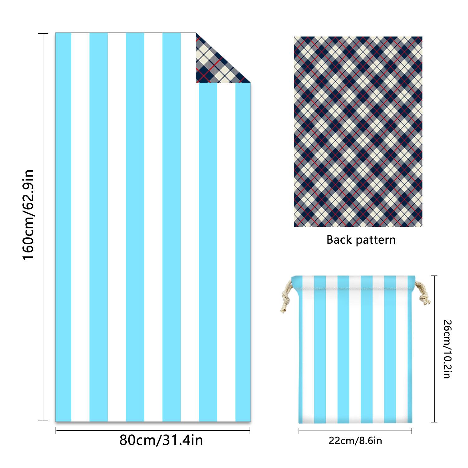 

[Minimum order of ten pieces] Double-sided velvet beach towel Double-sided printed absorbent bath towel 80*160cm