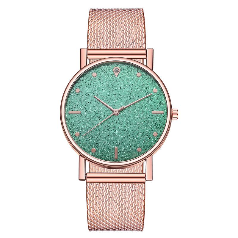 Strap Silicone Women Watch With Starry Sky Design Fashionable Quartz