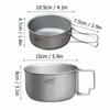400Ml1400Ml Ultralight Titanium Camping Pot With Foldable Handle Ta1 Pure Titanium Cookware For Backpacking Hiking Picnic
