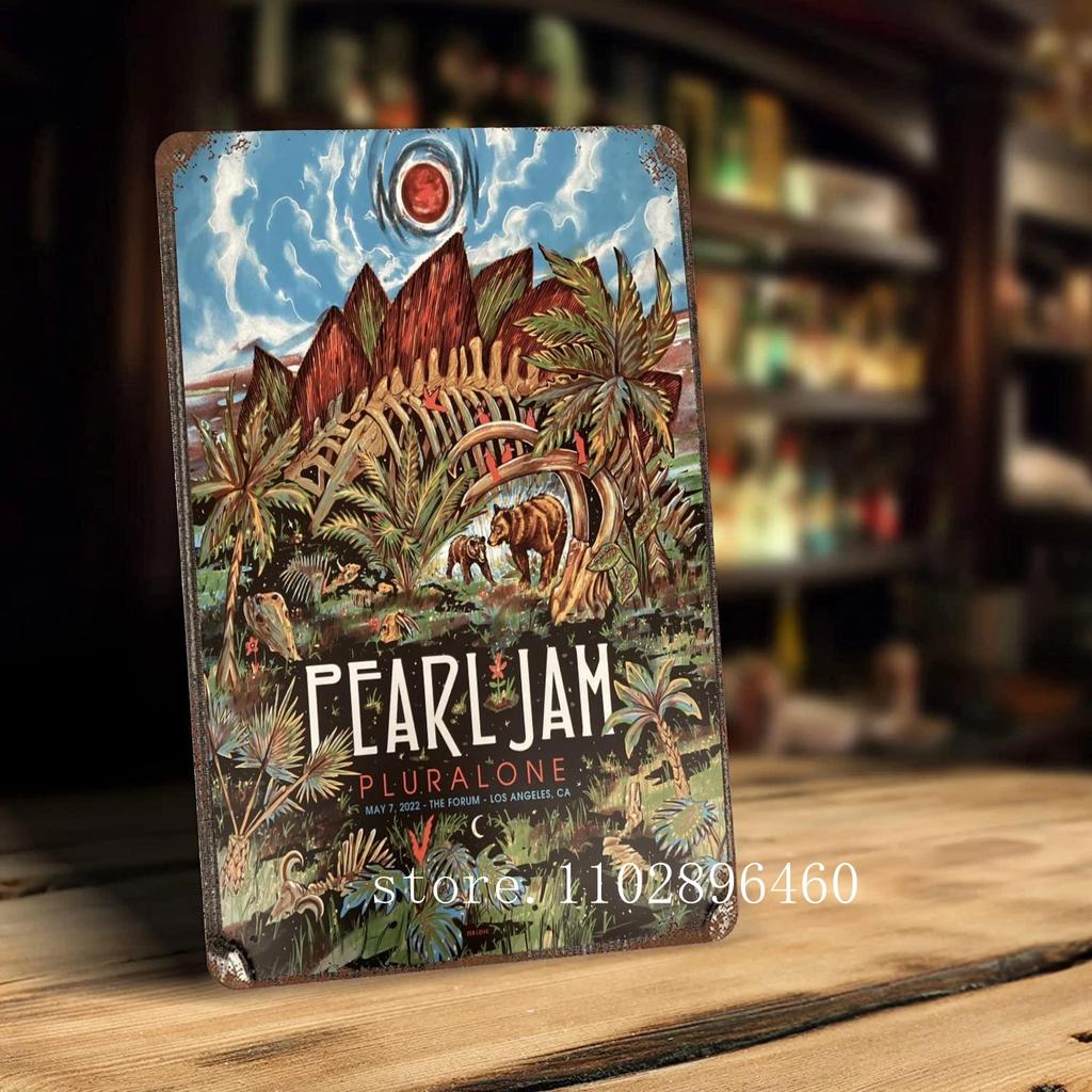 Pearl Jam Metallschilder & Schilder Wanddeko Vintage Blechschilder Captain Metallposter Dekoration für Bar Kneipe Club Wanddekoration