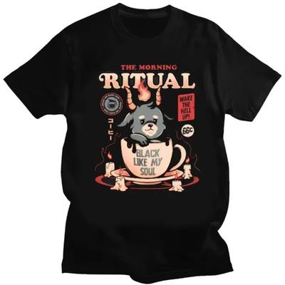 Kawaii Satan Demon Graphic Tshirts Funny Goat TeeHail Baphomet Horror Funny Evil T Shirt Men Women Summer M-4XL Tee Shirts