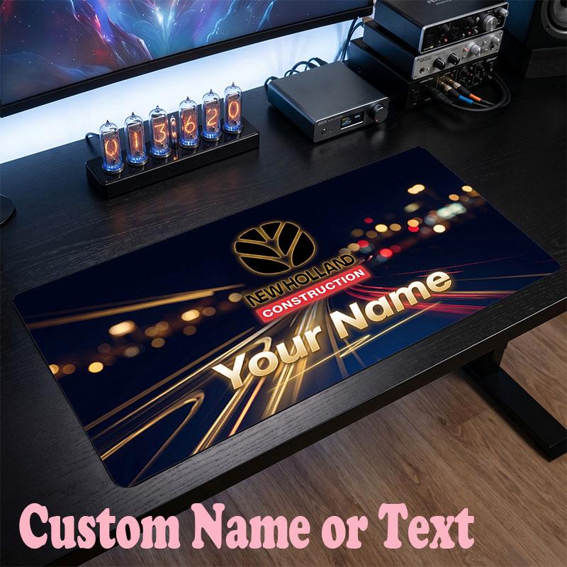 New Holland Customized Name Text Mouse Pad, Large Desk Mouse Mat Personalized Home Office Present