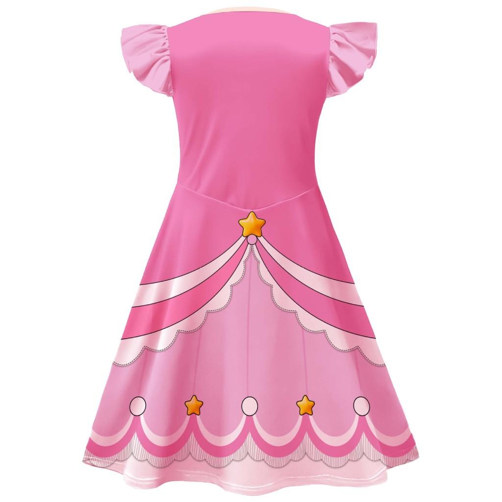 26273 Kids Girls Lily Lovebraids Stars Printed Pink Dress Pants Bag Set Halloween Cosplay Costumes