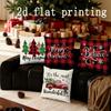 Décoration d'intérieur Coussins sur le thème de Noël avec motif joyeux Housse de coussin adaptée pour canapé chambre voiture Housse de coussin