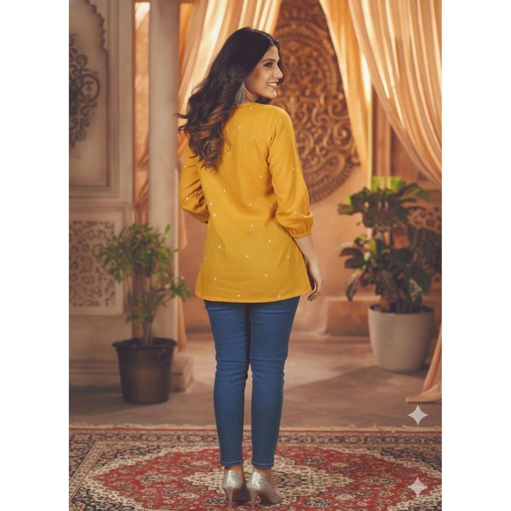 Women Party Wear Short Kurti Set Indian Bollywood Ethnic Top Tunic Kurta Set