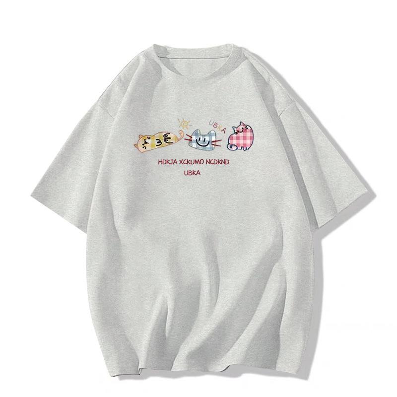 Women's Retro Cotton Loose-Fit Short-Sleeve T-Shirt, Summer 2025 Trend