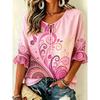 Women's Ditsy Daisy Floral Print Tie Neck Blouse, Ruffle Half Sleeve Light Casual Top for Sweet