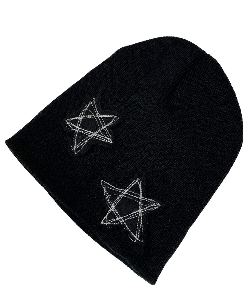 SK8ER ROCK Doodle Star Beanie ((Black*Napping Terry))
