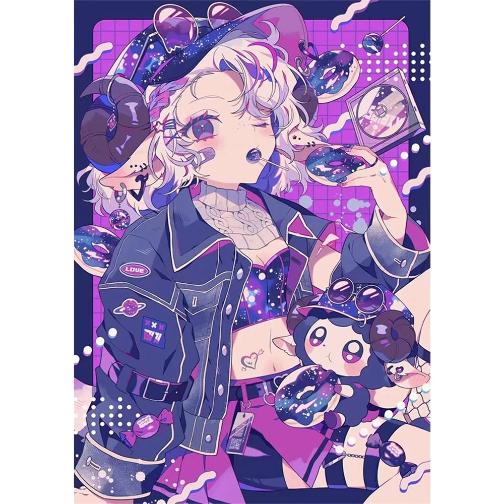 Cartoon Mädchen Diamantmalerei Anime Mädchen Kleben Diamantstickerei Handgefertigt DIY Mosaik Heimdekoration Geschenk