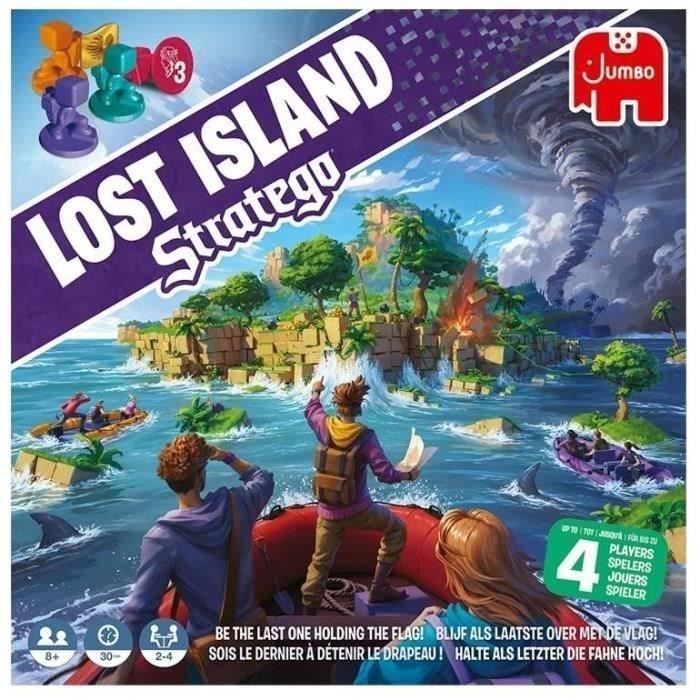 STRATEGO LOST ISLAND - Jeu de stratégie - DUJARDIN - Trouvez le drapeau caché avant qu'il ne disparaisse !