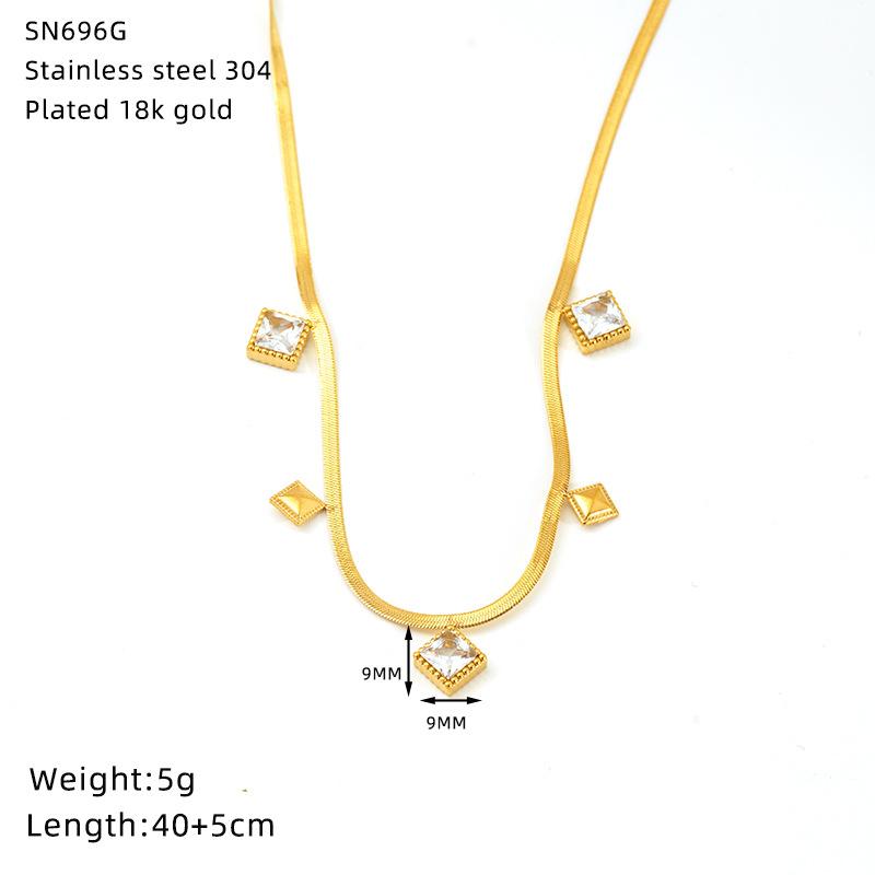 

Titanium Steel Necklace Female Personality Clavicle Chain Neck Necklace Female Design Does Not Fade Gold-Plated