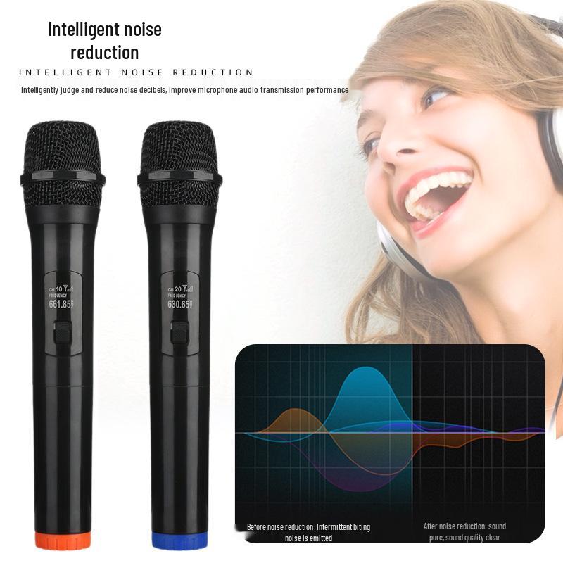 Wireless Microphone for KTV, Live Broadcast & Outdoor Performances - One-to-Two Dynamic System