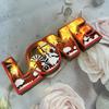 1pc Love Word Table Top Sign Home Design Art Ornament Three-dimensional Valentine's Day LOVE Romantic Crafts Home Decor Gifts