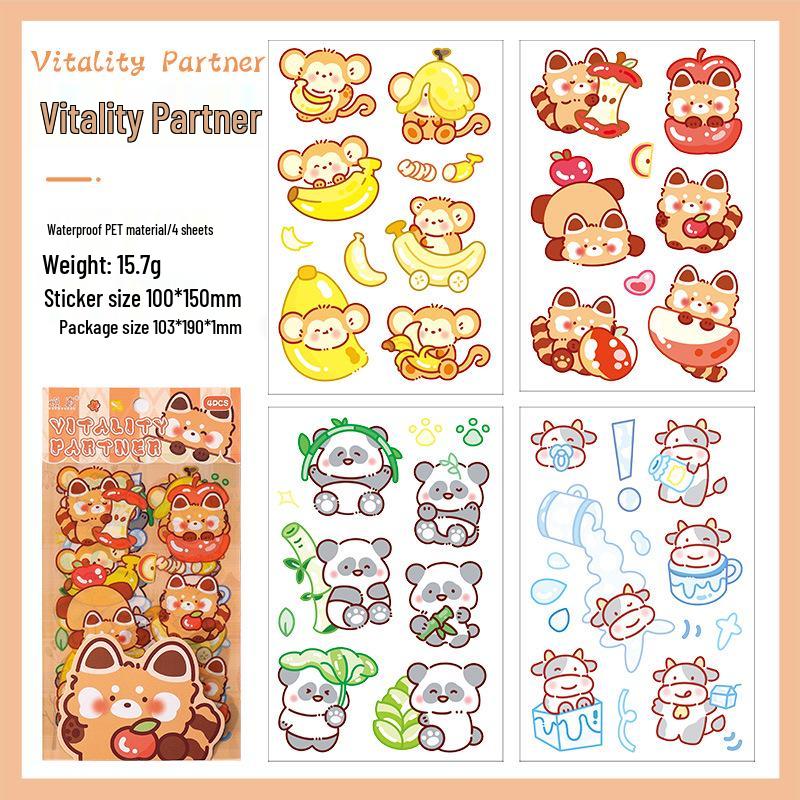 

Детские мультяшные ПЭТ-наклейки Yuezhen Playful Troupe для журналов