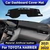 Für TOYOTA HARRIER Armaturenbrettabdeckung Matte Armaturenbrett Sonnenschutz Anti-UV-Pad Kunstleder sonnensicher Zubehör