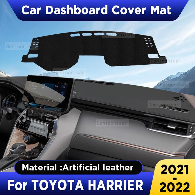 For TOYOTA HARRIER   Car Dashboard Cover Mat Dash Board Sun Shade Anti-UV Pad Artificial Leather sun-proof Accessories