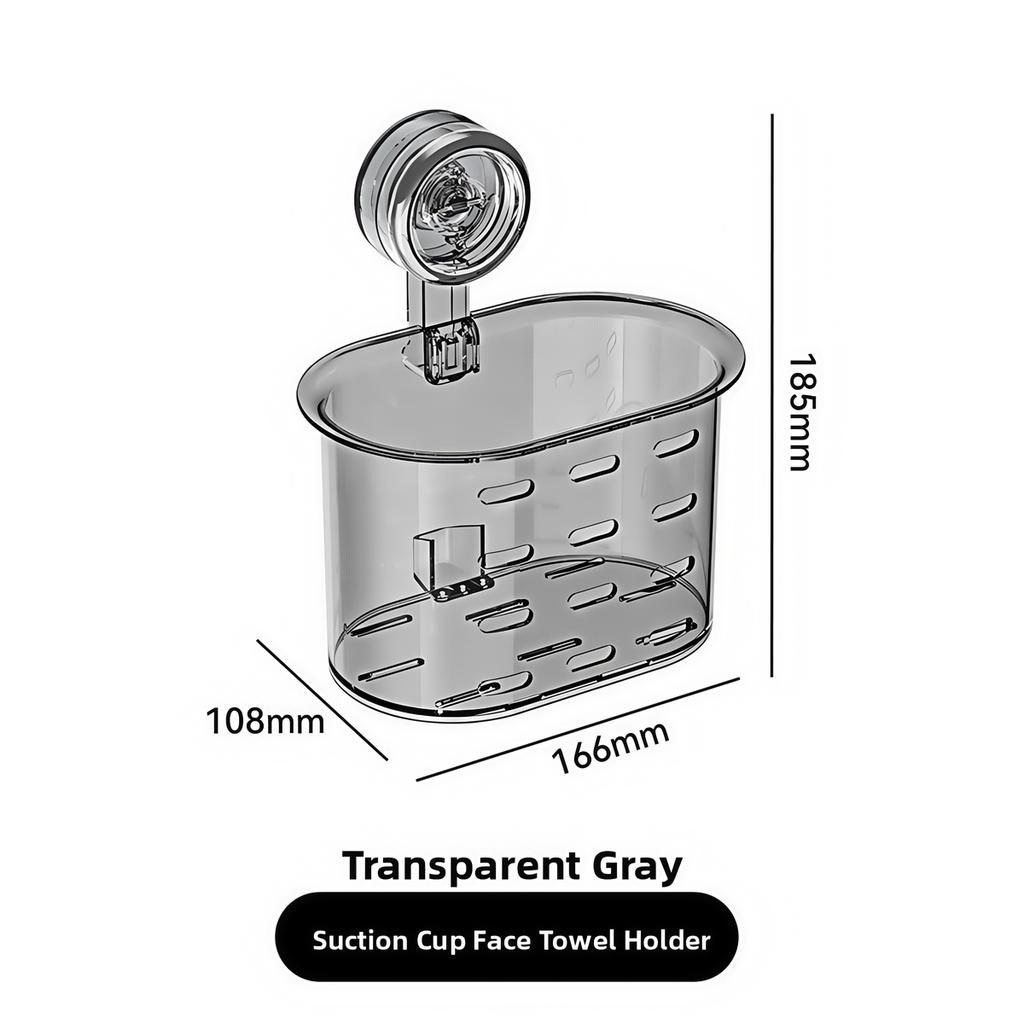 Wall Mount Suction Cup Wall Mount Corner Storage Shelves Shampoo Holder Cosmetic Rack Shower Drain Basket Bathroom Organizer