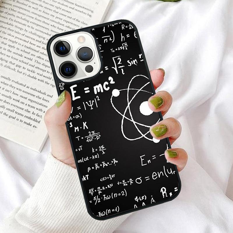 Brains Geek Science Math Physics Formulas Phone Case Cover for iPhone 17 Air 16 16e 12 11 13 14 15 Pro Max for Apple Plus