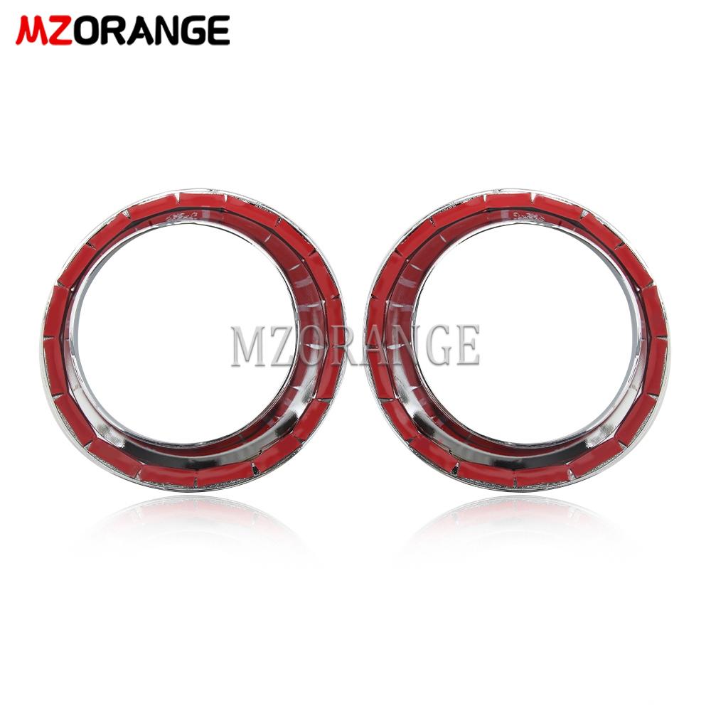 For Hummer H3 2006-2010 H3T 2009-2010 Accessories Parts Pair Fog Light FogLamp Cover Trim Chrome Front Foglights Hole