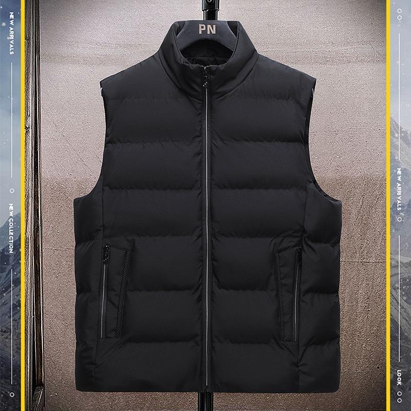 Autumn and winter new cotton-padded clothes, vest, vest jacket, vest, winter men's large size warm sleeveless vest jacket