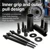 Motorcycle/Bicycle Bearing Puller Kit 9-23mm Range 12-Piece Extractor Set With 5 Clamps For Wheel Gear & Steering System Repairs