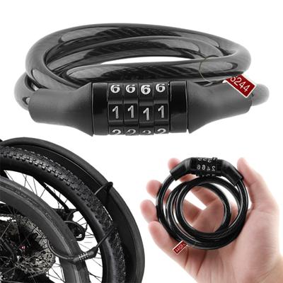 Anti-Theft Bicycle Combination Lock Rust Resistant Easy To Use Compact Size Mountain Bike 4-Digit Password Lock