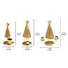 3 Pack Metal Christmas Candleholder Pine Tree Shape Candelabra Seasonal Centerpieces Decors For Dining Room Fireplaces