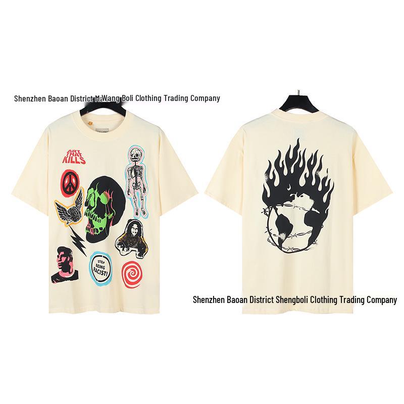 Unisex retro tričko s krátkym rukávom s potlačou D od GALL