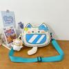 Cute Cat Face Single Shoulder Bag Pu Material Crossbody Purse For Daily Use