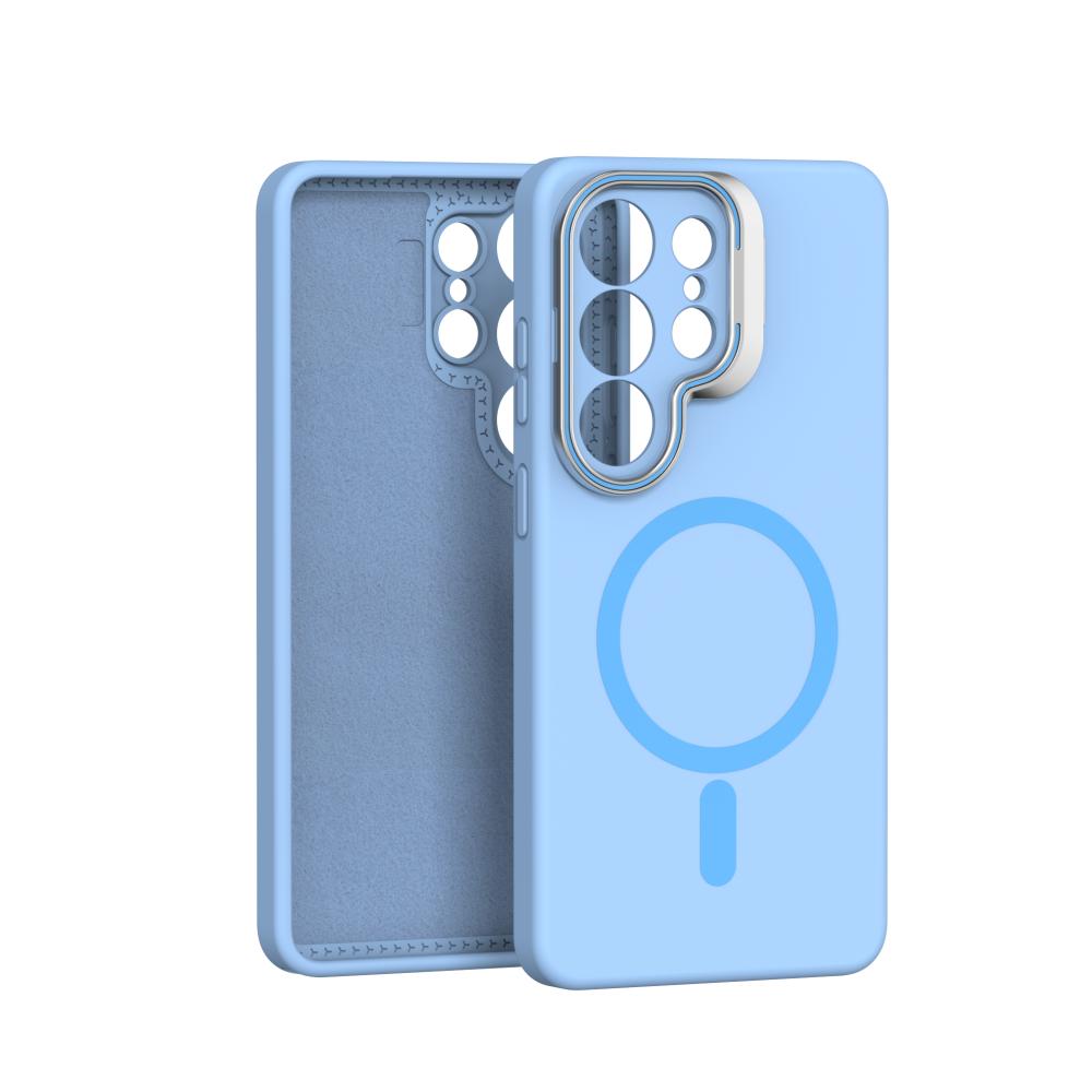 

For Magsafe Liquid Silicone Case For Samsung Galaxy S26 S25 S24 S23 Ultra Edge Funda S25 Ultra Metal Lens Protect Magnetic Cover Galaxy S24 Ultra