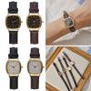 New Trendy Minimalistic Retro Harajuku Style Quartz Leather Strap Couple Watch In Stock