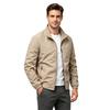 Men's Casual Stand Collar Jacket Lightweight Loose Fit Outerwear for Spring and Fall
