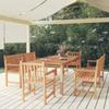 Day and Night - Day and Night 5-piece Garden Dining Set Solid Teak Wood