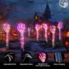 2PC Solar Powered Ghost Hand Ground Plug-in Stake Light Outdoor Waterproof LED Garden Light Horror Decoration Lamp For Halloween