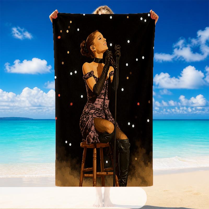 Ariana Grande Beach Towel, Soft Large Absorbent Towel For Beach Swimming Pool Travel Vacation