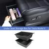 For Tesla Model X Front Underseat Storage Box Car Seat Push Pull Drawer TPE Hidden Storage Boxes Car Interior Accessories 2024