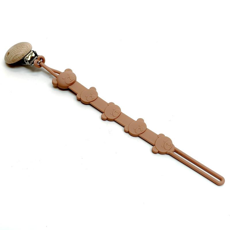 One Pacifier Chain Baby Teether Pacifier Lanyard Chain Teether Chain Anti-Loss Rope Silicone Pacifier Chain Clip