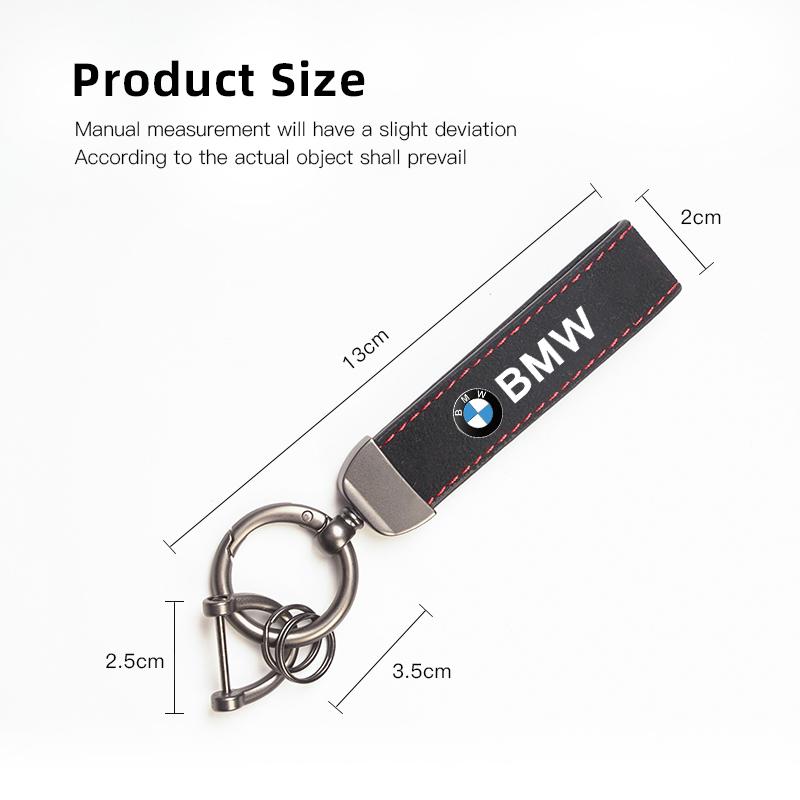 With Car Logo Key Accessories Man Suede Keychain Keyring For BMW iX1 i7 F07 F48 F39 F34 F40 F45 F46 G30 G20 G32 E70 E71 E66 E65