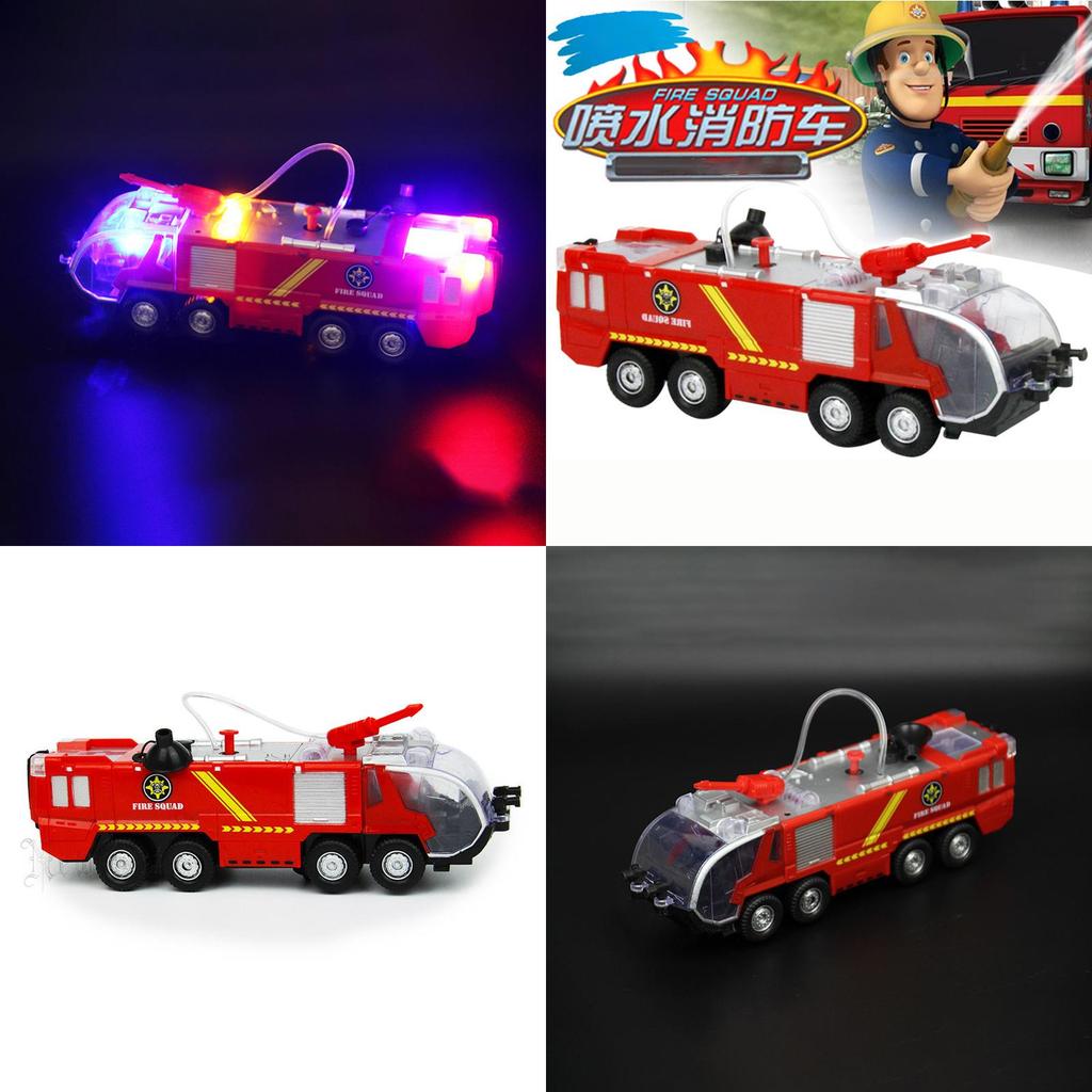 Fire Truck Rescue Fighters Vehicle With Lights Sounds And Water Pump For Kids**