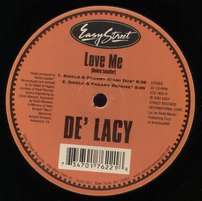 12inch Record DE'LACY - Love Me EZS7622 Easy Street Rec 2001 US Dance & Electronica Used