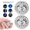 1 Pair Magnetic Massage Ball Hand Massage Acupressure Therapy Ball Silver